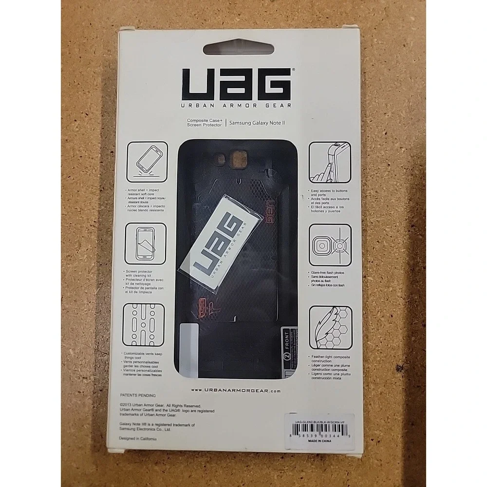 Urban Armor Gear Samsung Galaxy Note II Composite Case + Screen Protector NEW